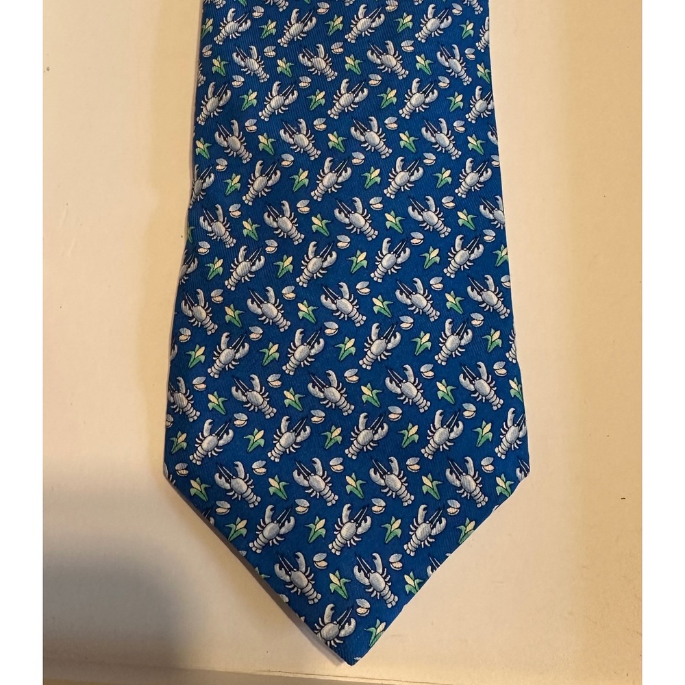 Vineyard Vines Silk Neck Tie Blue Green Lobsters